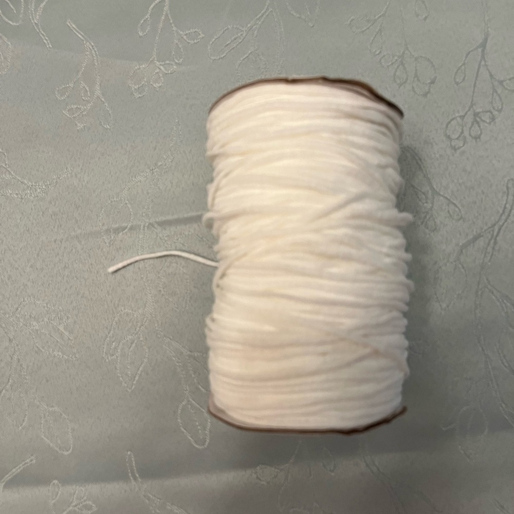 Round 3mm Elastic Cord White 1/8 Inch Soft Thin Elastic String Band